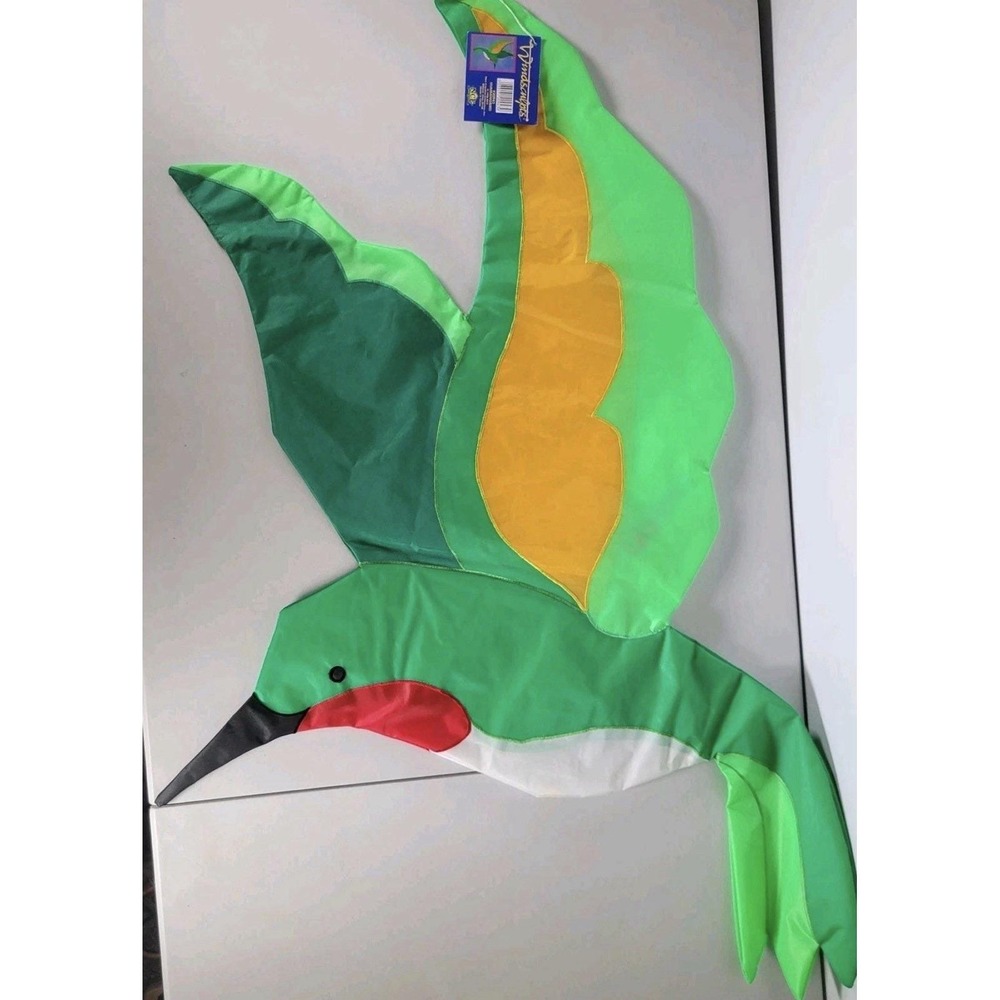 Vintage Windsculpts Hummingbird Shaped Flag Garden Art Nylon 3D NOS TbH9